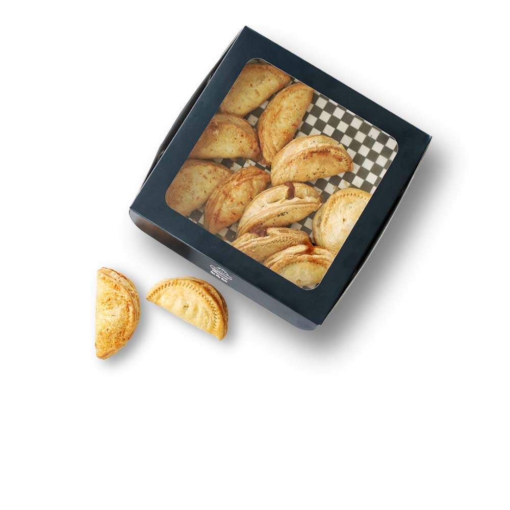Top View Box of Assorted Mini Savoury Pies from The Pie Hole
