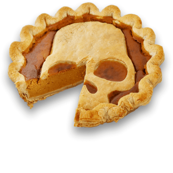 Halloween Skull Pumpkin Pie