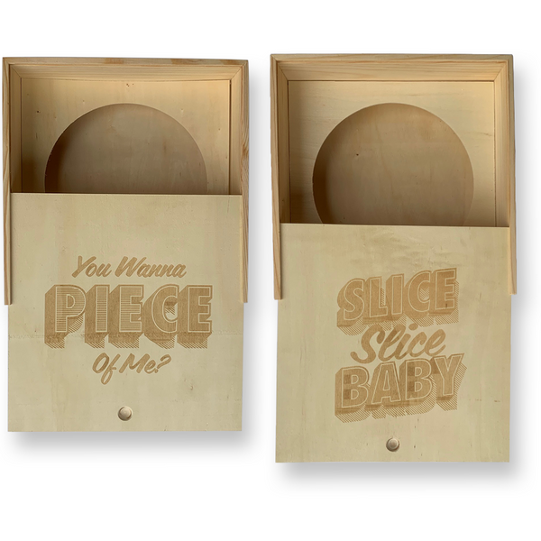 Engraved Wooden Pie Box